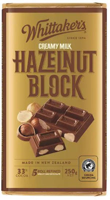 Whittakers Blocks 250g Hazelnut x 12ct