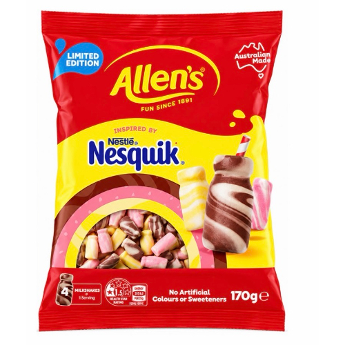 Allens Nesquick Milkshakes 170g x 12ct