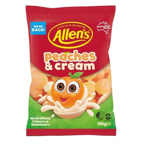 Allens Peaches And Cream 170g x 12ct