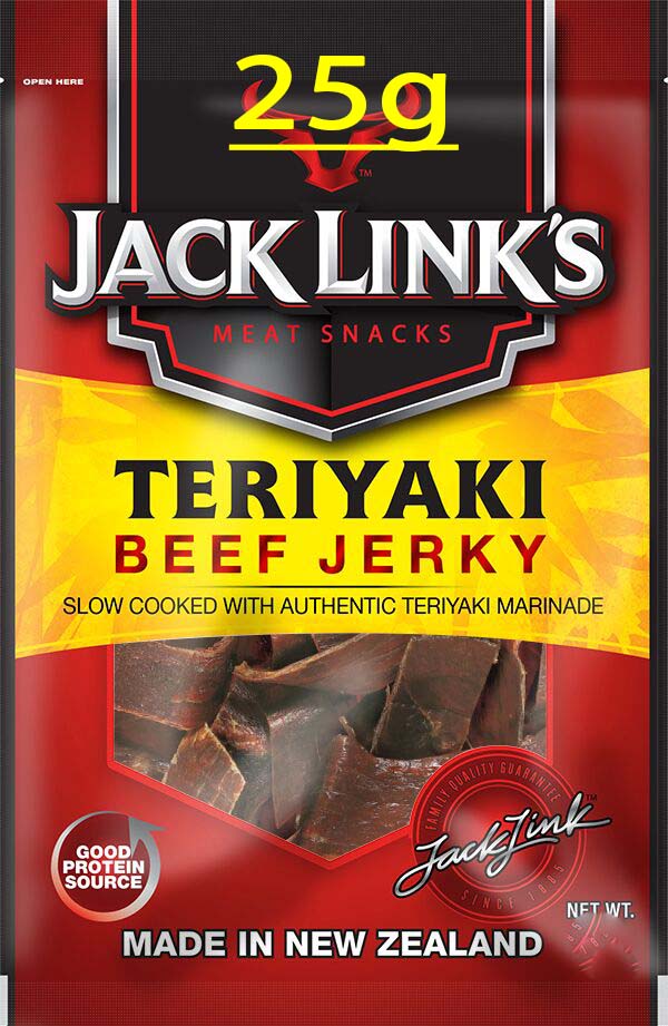 Jack Links 25g Beef Jerky Teriyaki x 10ct
