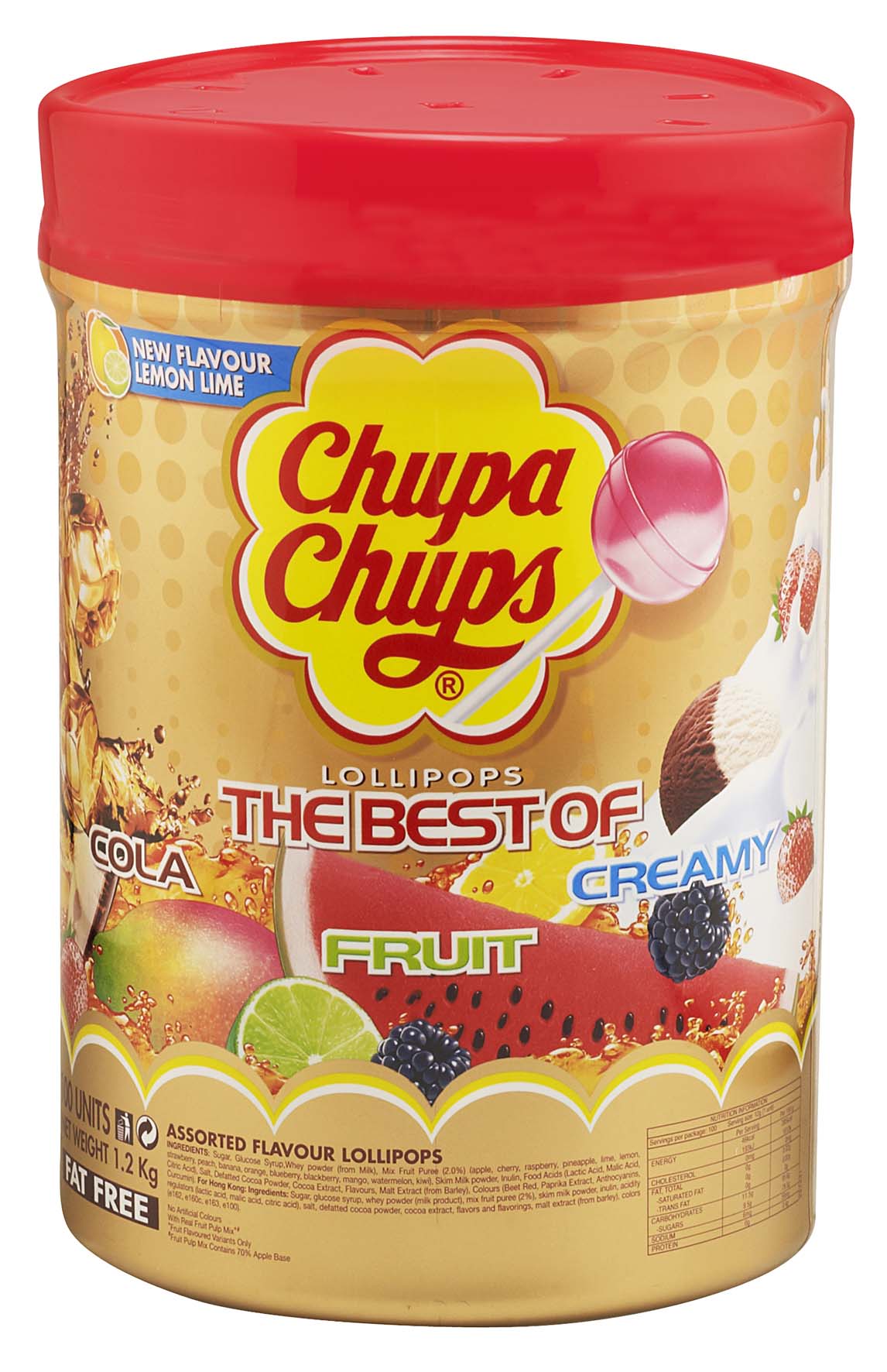 Chupa Chups Lollipop Drum x 100ct