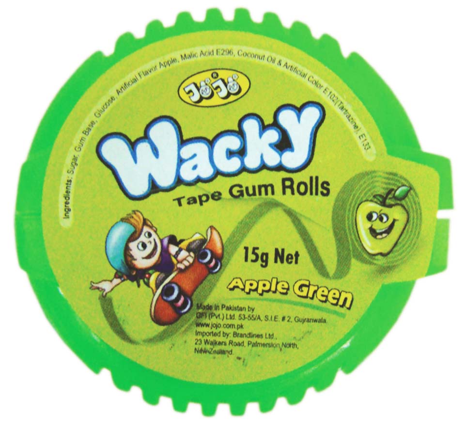 Jojo Wacky Rolls Apple Gum x 36ct