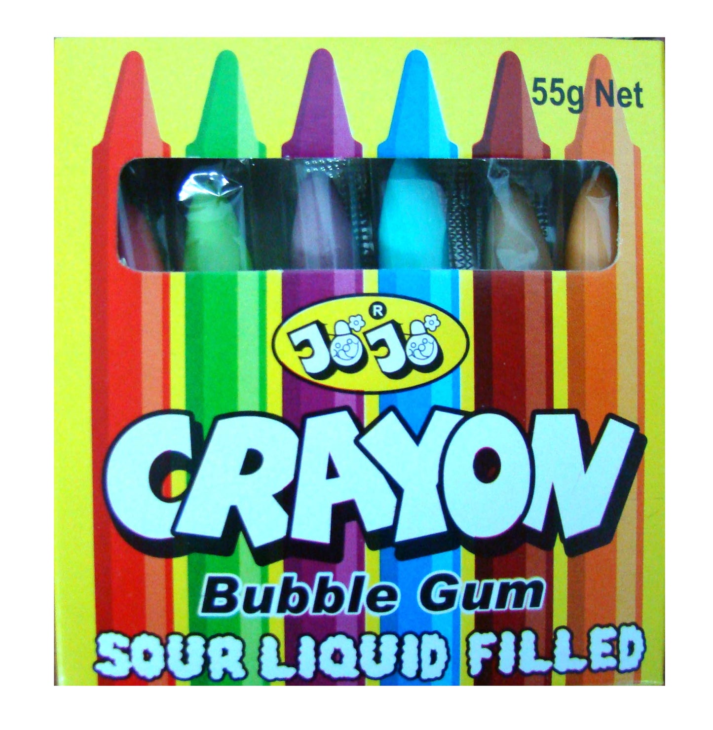 Jojo Crayon Bubble Gum 55g x12ct