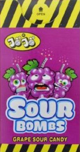 Jojo Sour Bombs Grape 30g x 12ct