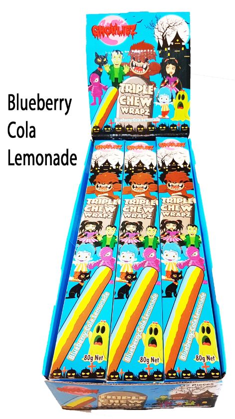 Ghouliez Triple Chew Blueberry Cola Lemonade 80g x 12ct