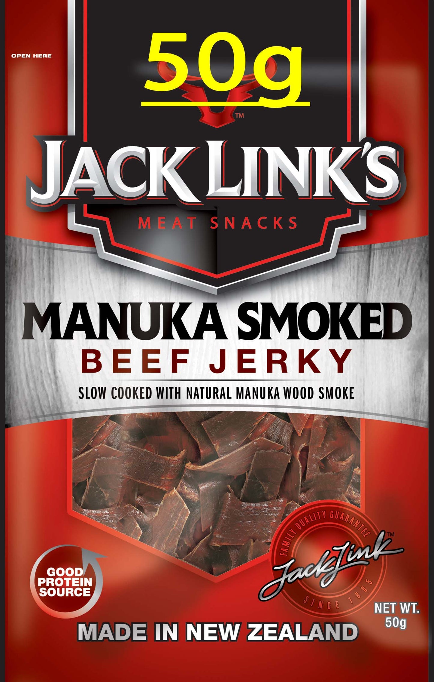 Jack Links 50g Beef Manuka Smoked Jerky x 10ct