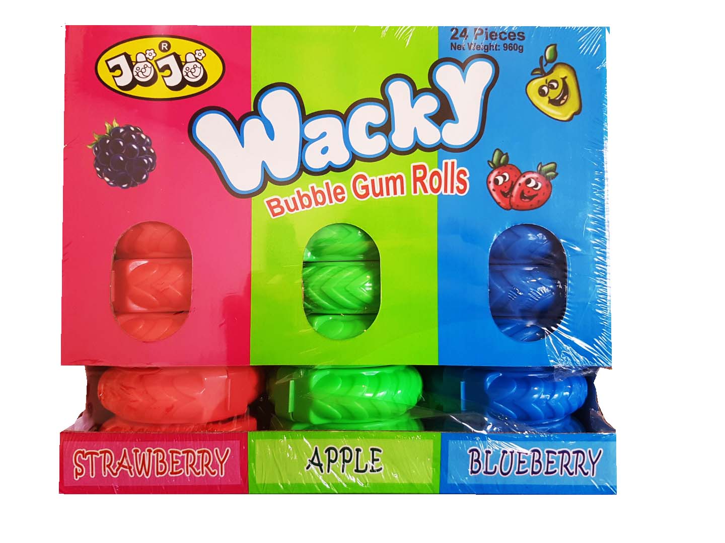 Jojo Wacky Rolls MIXED Gum x 24ct
