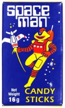 Carousel Space Man Candy Sticks 16g x 48ct