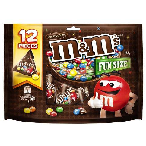 Sharepack MMs Milk Choc Funsize 162g - 12 bags per box - 12 bars per bag