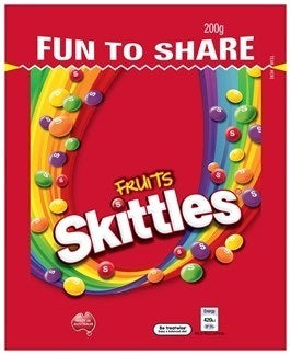 Mars - Skittles 200g Fruit Large x 12ct