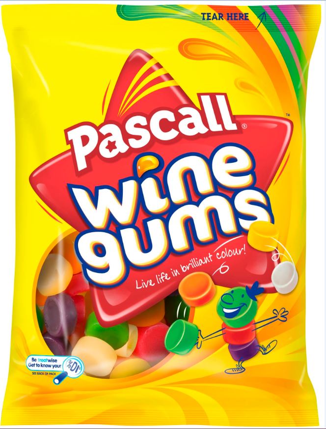 Pascall Family Bag Wine Gums 180g x 18ct