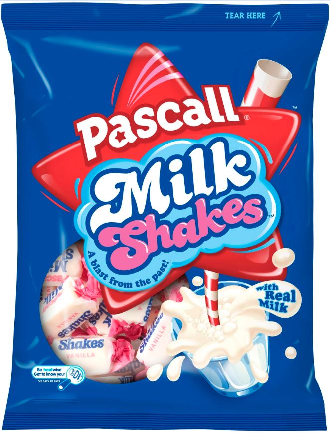 Pascall Family Bag Milkshakes 170g x 16ct