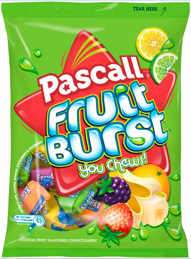 Pascall Family Bag Fruit Burst 170g x 16ct