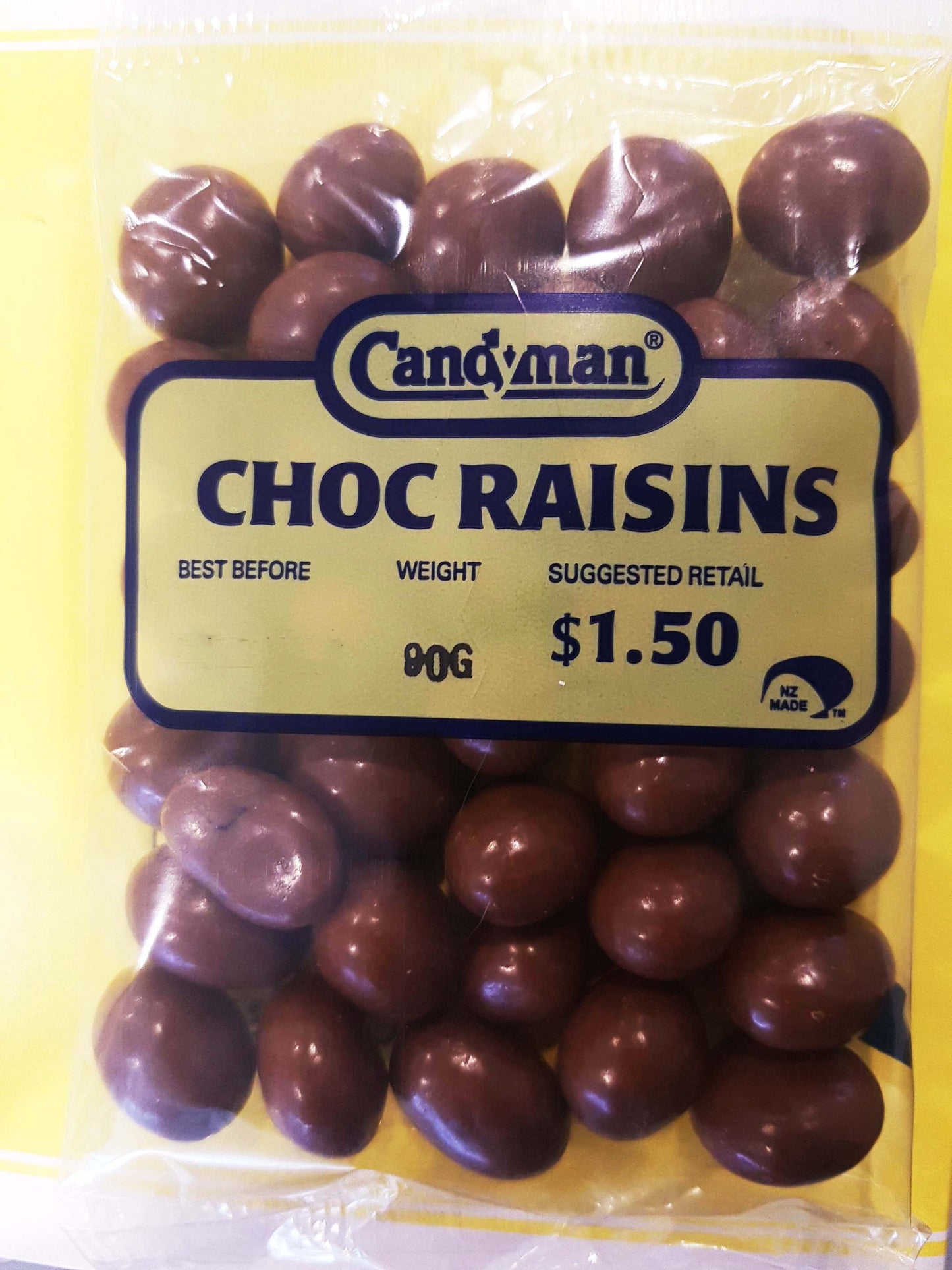 Candyman Choc Raisins 100g x 16ct