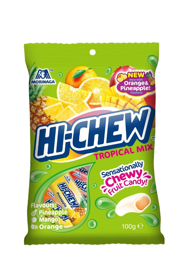 Hi-Chew Bag Tropical Mix 100g x 18ct