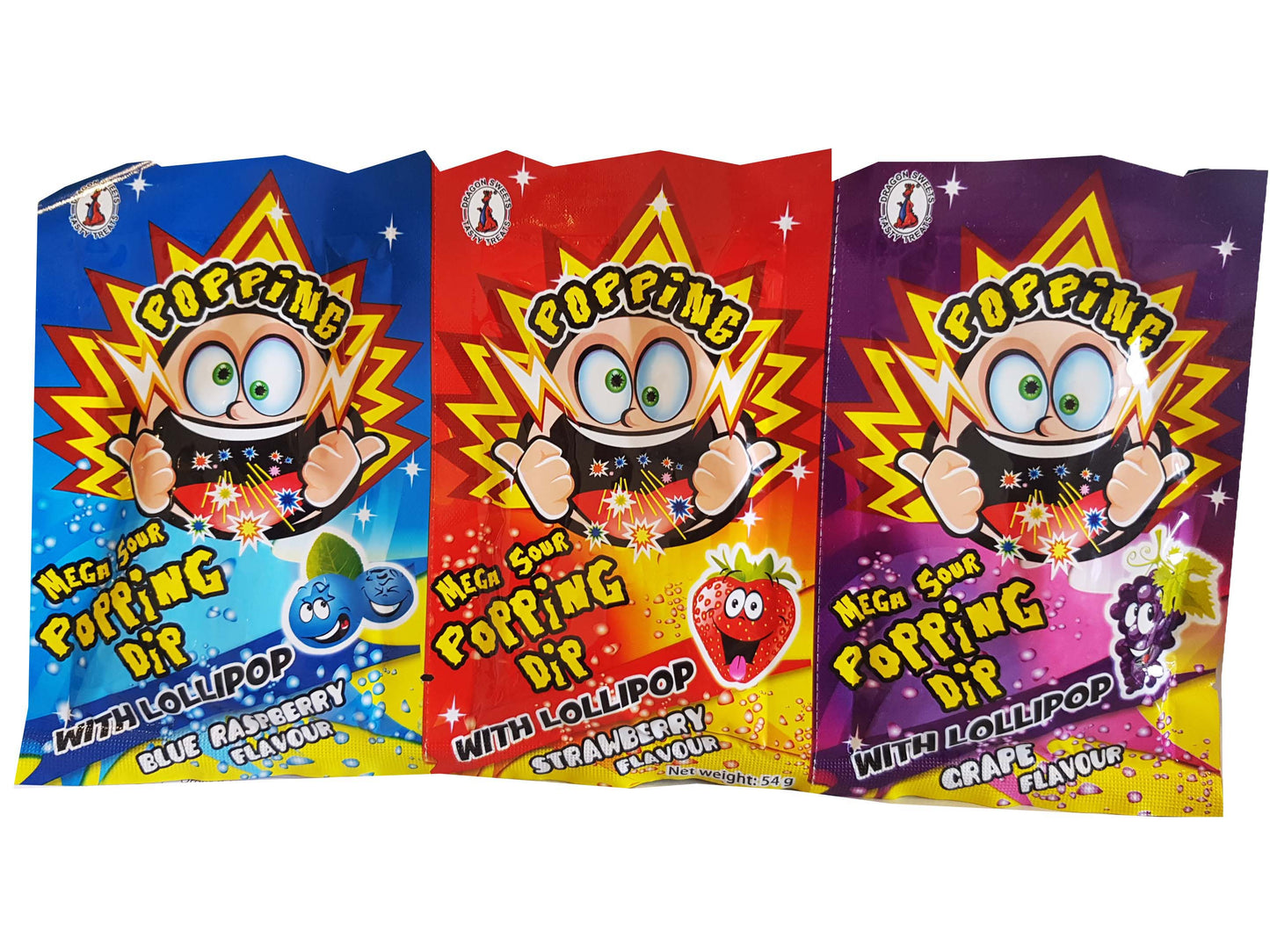 Dragon Mega Sour Popping Dip 54g x 24ct