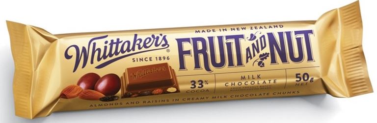 Whittakers Chunk Fruit Nut 50g x36ct