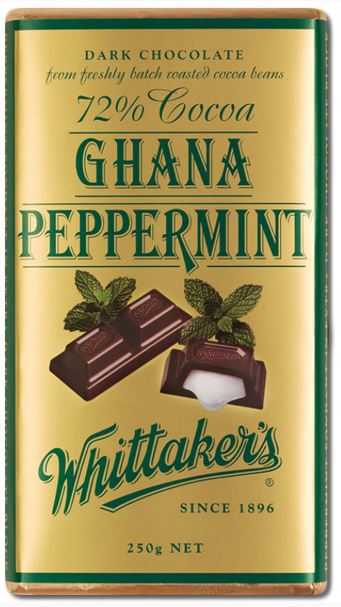Whittakers Blocks 250g Ghana Peppermint x 12ct
