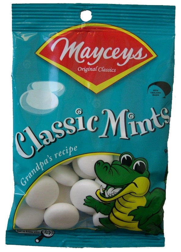 Mayceys Handy Bag 90g Classic Mints x 10ct