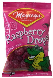 Mayceys Handy Bag 100g Raspberry Drops x 10ct