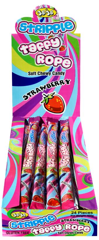 JoJo Taffy Rope Strawberry 25g x 24ct