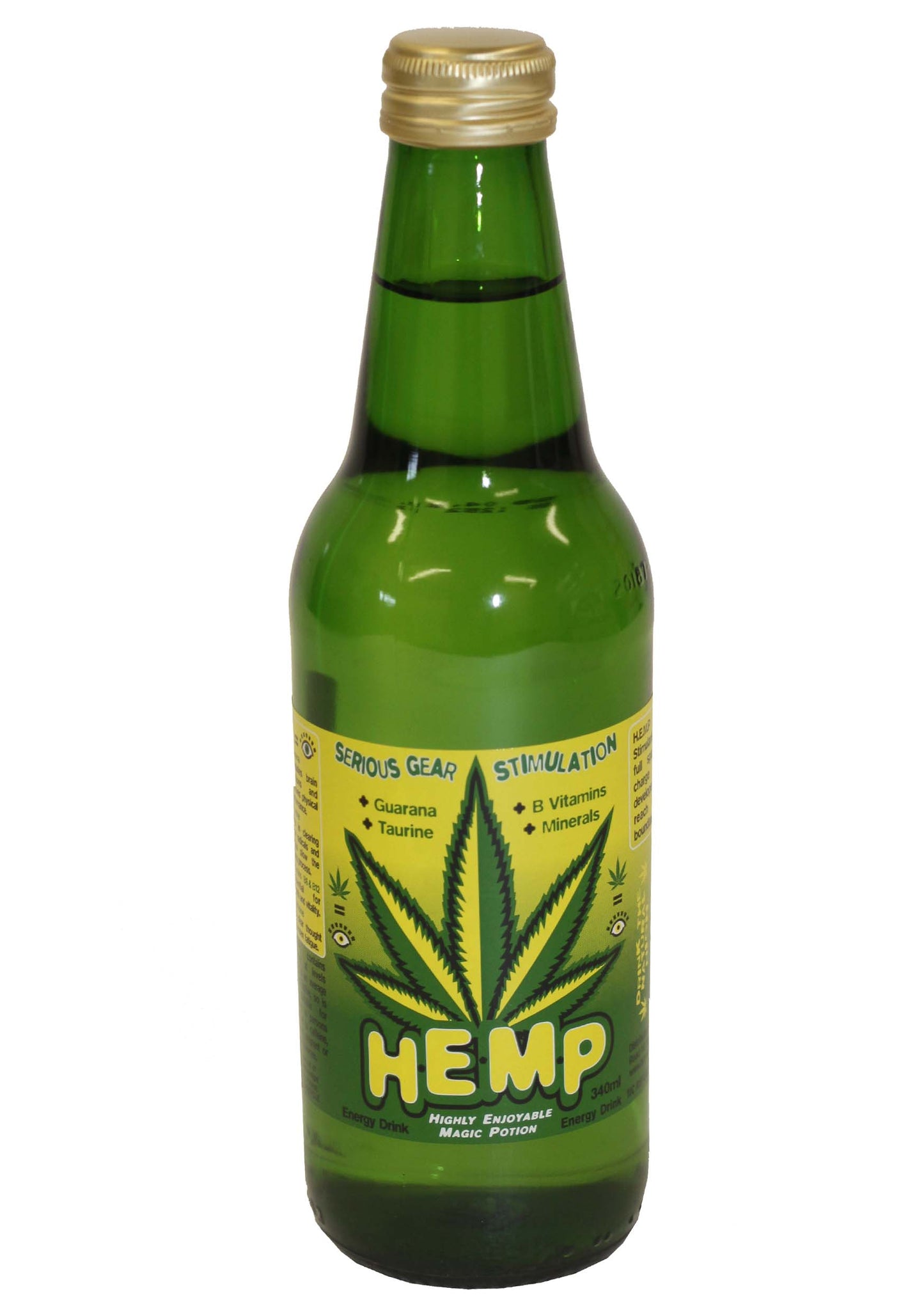 Hemp Green Label Energy Drink Bottles 340ml x 24ct