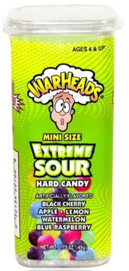 Warheads Extreme Sour Minis Tin 49g x 18ct