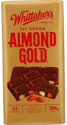Whittakers Blocks 250g Almond Gold x 12ct