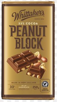 Whittakers Blocks 250g Peanut Butter x 12ct